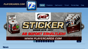 What Playercards.de website looked like in 2016 (7 years ago)