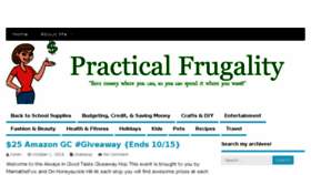 What Practicalfrugality.com website looked like in 2016 (7 years ago)