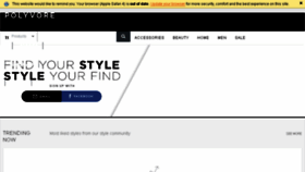What Polyvore.com website looked like in 2016 (7 years ago)