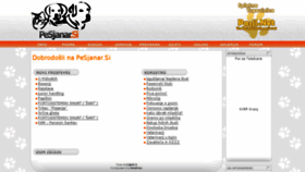 What Pesjanar.si website looked like in 2016 (7 years ago)