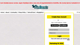What Pineventz.com website looked like in 2016 (8 years ago)