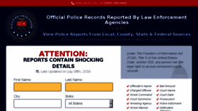 What Policerecordsfinder.com website looked like in 2016 (7 years ago)