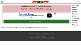 What Playtaboogame.com website looked like in 2016 (7 years ago)