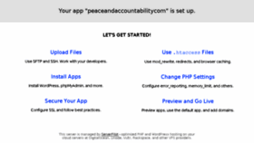 What Peaceandaccountability.com website looked like in 2016 (7 years ago)