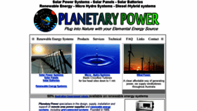 What Planetarypower.com.au website looked like in 2016 (7 years ago)