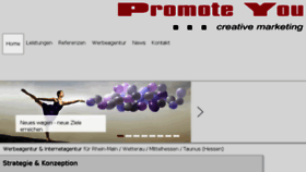 What Promoteyou.de website looked like in 2016 (7 years ago)