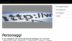 What Personaggi.it website looked like in 2016 (7 years ago)
