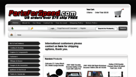 What Partsforspeed.com website looked like in 2016 (7 years ago)