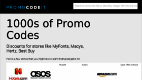 What Promocodeit.com website looked like in 2016 (7 years ago)