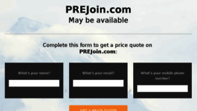 What Prejoin.com website looked like in 2016 (7 years ago)