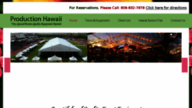 What Productionhawaii.com website looked like in 2016 (7 years ago)