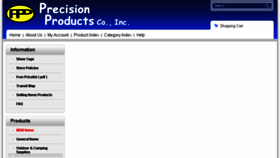 What Precisionproducts.us website looked like in 2016 (7 years ago)