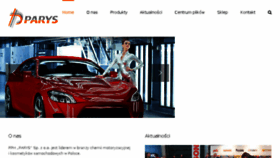 What Parys.pl website looked like in 2016 (7 years ago)