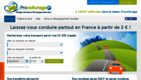 What Provoiturage.fr website looked like in 2016 (7 years ago)