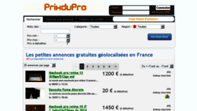 What Prixdupro.fr website looked like in 2016 (7 years ago)