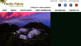 What Pacificpalmsholidays.com.au website looked like in 2016 (7 years ago)