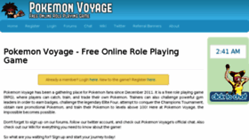 What Pokemonvoyage.com website looked like in 2016 (7 years ago)