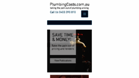 What Plumbingcosts.com.au website looked like in 2016 (7 years ago)