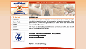 What Physio-tatjana.de website looked like in 2016 (7 years ago)