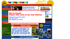 What Parenting-resources.com website looked like in 2016 (7 years ago)