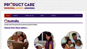 What Productcareclaims.com.au website looked like in 2016 (7 years ago)