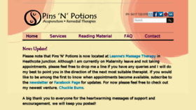 What Pinsnpotions.com.au website looked like in 2016 (7 years ago)