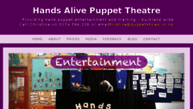 What Puppetshows.co.nz website looked like in 2016 (7 years ago)