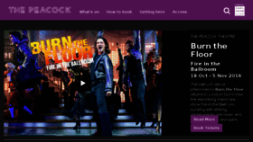 What Peacocktheatre.com website looked like in 2016 (7 years ago)