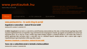 What Pestiautok.hu website looked like in 2016 (7 years ago)