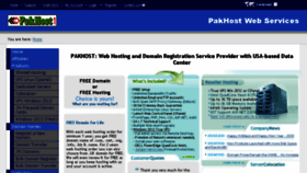 What Pakhost.pk website looked like in 2016 (7 years ago)
