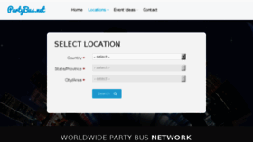 What Partybus.net website looked like in 2016 (7 years ago)