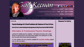 What Psychic-readings-uk.com website looked like in 2016 (7 years ago)