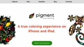What Pigmentapp.co website looked like in 2016 (7 years ago)