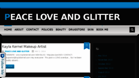 What Peaceloveandglitter.com website looked like in 2016 (7 years ago)
