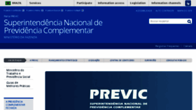What Previc.gov.br website looked like in 2016 (7 years ago)