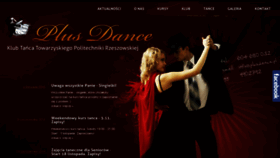 What Plusdance.pl website looked like in 2016 (7 years ago)