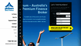 What Platinumdirectfinance.com.au website looked like in 2016 (7 years ago)