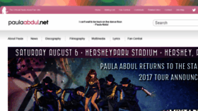 What Paula-abdul.net website looked like in 2016 (7 years ago)