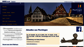 What Plochingen.de website looked like in 2016 (7 years ago)