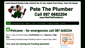 What Petetheplumber.ie website looked like in 2016 (7 years ago)