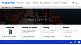 What Procentec.nl website looked like in 2016 (7 years ago)