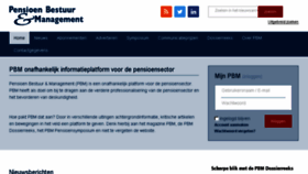 What Pensioenbestuurenmanagement.nl website looked like in 2016 (7 years ago)