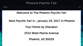 What Phoenixpsychicfair.com website looked like in 2016 (7 years ago)
