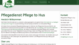 What Pflege-to-hus.de website looked like in 2016 (7 years ago)