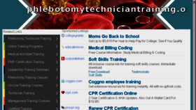 What Phlebotomytechniciantraining.org website looked like in 2016 (7 years ago)