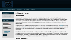 What Pcweenie.com website looked like in 2016 (7 years ago)
