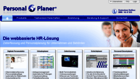 What Personalplaner.com website looked like in 2016 (7 years ago)