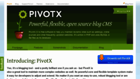 What Pivotx.net website looked like in 2016 (7 years ago)