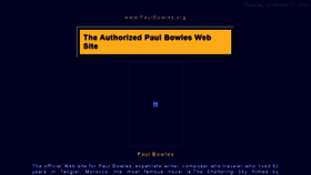 What Paulbowles.org website looked like in 2016 (7 years ago)