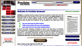 What Proclaimsermons.com website looked like in 2016 (7 years ago)